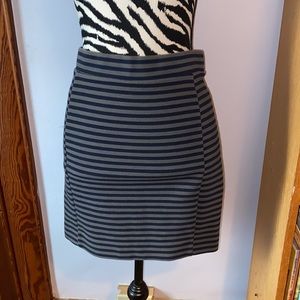 Madewell blue and Gray striped skirt size small